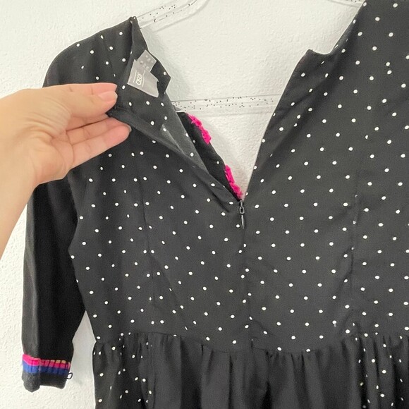 ASOS Dress Polka Dots Embroidered Midi Sundress Dress Size 4 - Picture 5 of 8